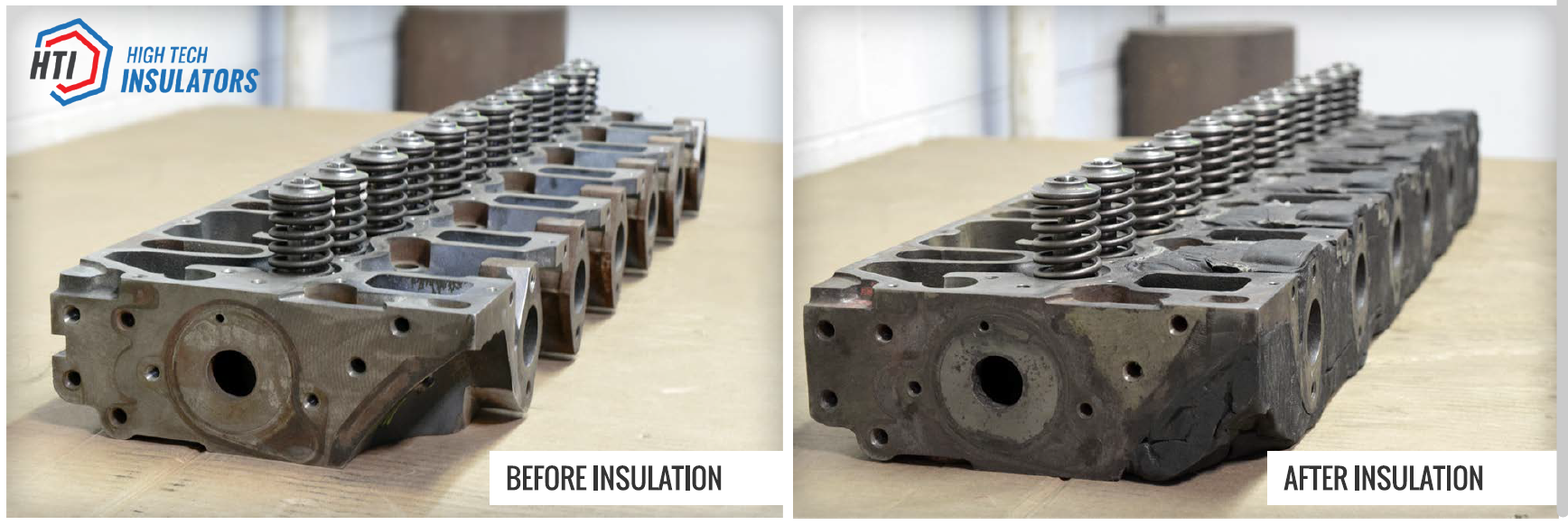 Before and After, High Temp Insulation, HTI