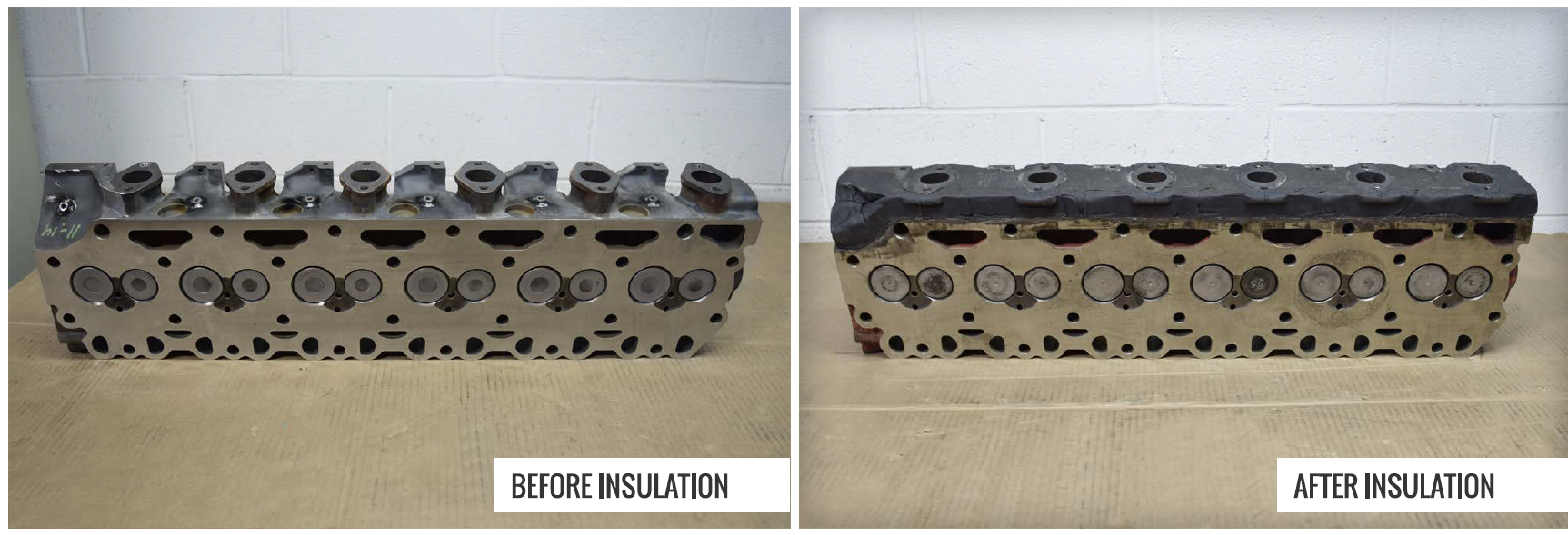 Before and After, High Temp Insulation, HTI