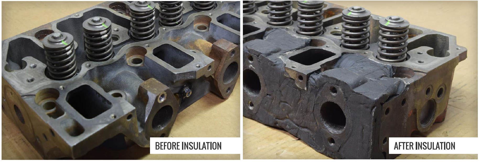 Before and After, High Temp Insulation, HTI